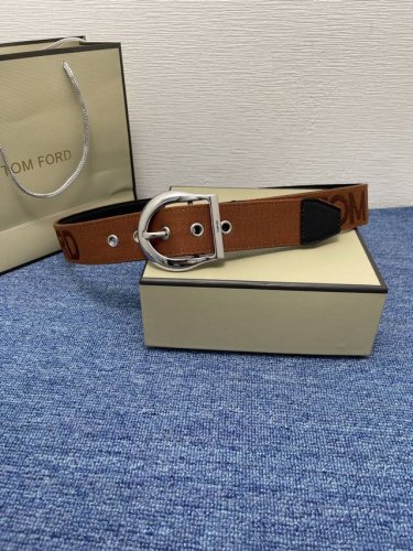 特 Tom Ford 汤姆福特。新品高端帆布搭配小牛皮，简约商务男士腰带，4.0Cm宽，配原版包