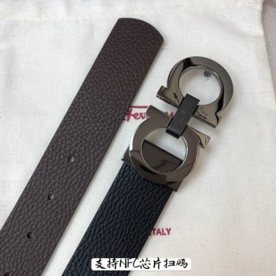 特 Ferragamo.菲拉格慕 全套包装 支持Nfc扫码 宽度3.5Cm 高级定制款男士皮带 双面进口牛皮 可双面使用 自行选择搭配 真材实料 很有质感 时尚