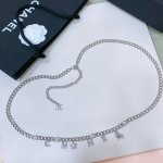 Chanel 24腰链 珍珠 与 水钻 溜冰鞋点缀 别致新颖 黄铜材质 均码总长95Cm