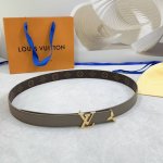 3.0Cm 路易威登Lv腰带，双面头层牛皮皮料，长度：.75.80.85.90.95.100.105.110欧，铜五金扣原版开模定制庆祝]