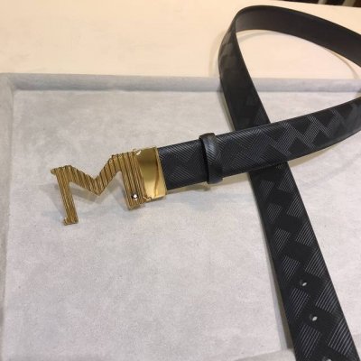 万宝、龙 Mont Blanc 新款 进口原厂牛皮压花 尺寸3.5Cm 顶级
