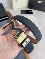 品名：万宝龙.Montblanc原单 腰带 皮带 型号：挂扣，新款原版经典精品贴皮字母挂扣，实物拍摄，原版头层牛皮 材料：百分百头层牛皮，保证真皮。双面可用专柜
