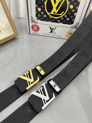 品名：Lv..路易..威登原单 材质：原单牛皮腰带 百分百头层牛皮腰带保证真皮，24K纯钢扣，专柜原单品质、做工精细，时尚大牌，送人自用首选 包装： 请认准如图
