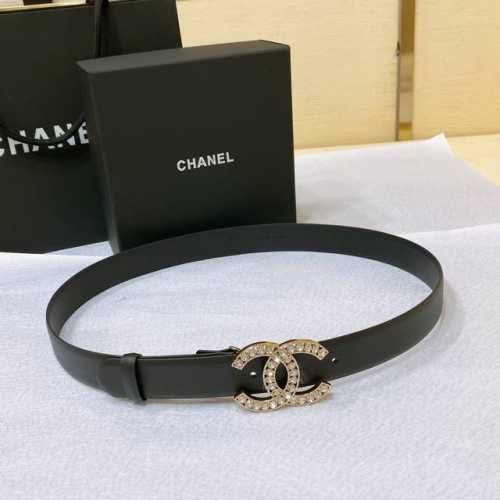 chanel 23p Cc 水钻 金 与银 进口胎牛皮腰带 3.0Cm精品 精致 典雅
