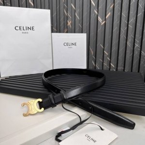 官网款 赛琳Celine Ss20新款凯旋门Logo 韩版时尚腰带皮带 男士女士通用 宽度2.5Cm 腰带107540