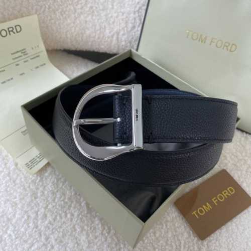Tom Ford 汤姆福特。新品高端双面小牛皮，简约商务男士腰带，4.0Cm宽，配原版包装