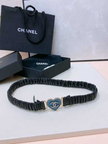 Chanel Cc爱心 牛仔 金 黄铜Logo扣 小牛皮 银色金属 与 金色金属 3.0Cm精品 弹力十足 百搭 优雅 码数含扣S=65Cm总长可用75、80、