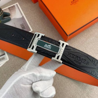 爱马仕 特种皮腰带系列 ，原厂五金精品不锈钢扣，手感柔软舒适 宽3.8Cm。