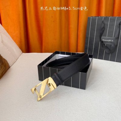 杰～尼亚原版小牛皮，手感细腻柔软，搭配纯钢自动精品扣，男士必备！宽度：3.5Cm