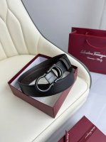 特 Ferragamo.菲拉格慕 全套包装 宽度3.5Cm 高级定制款男士皮带 双面进口牛皮 可双面使用 自行选择搭配 真材实料 很有质感 时尚经典不失风范 搭