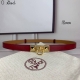 HermèS 爱马仕女款金字塔腰带，进口手掌纹，酒红色＋E土黄色平纹底，配原单钢扣，带身18Mm宽，腰围大小可调节