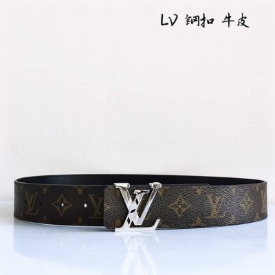 特 Lv[正] 男士腰带宽度4.0 进口双面牛皮 简单大方 佩戴效果非常不错 送礼自用最佳推荐