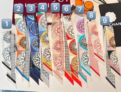 万花筒效应Twilly 爱马仕 Hermes 2025100%桑蚕丝，18姆米斜纹真丝86X5Cm 双面图案