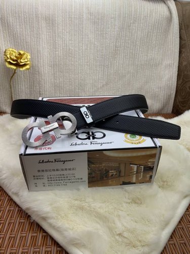品名：菲拉格幕 原单皮带 材质：原单牛皮腰带 百分百头层牛皮腰带保证真皮，24K纯钢扣，专柜原单品质、做工精细，时尚大牌，送人自用首选 包装： 请认准如图专柜包