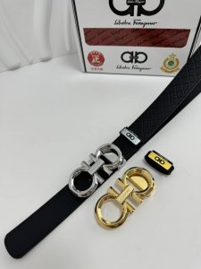 品名：菲拉格幕 原单 材质：原单牛皮腰带 百分百头层牛皮腰带保证真皮，24K纯钢扣，专柜原单品质、做工精细，时尚大牌，送人自用首选 包装： 请认准如图专柜包装赠
