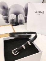 赛林Celine腰带选用珍贵奢华皮革精制而成，均为天然皮革，金色金属Triomphe 配领扣带扣，1.8Cm宽，