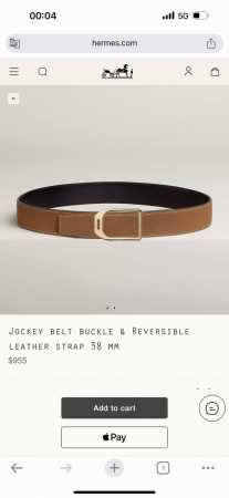 特 Jockey Belt Buckle & Reversible Leather Strap 38Mm - 点击图像关闭
