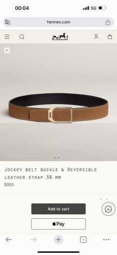 特 Jockey Belt Buckle & Reversible Leather Strap 38Mm