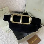 Tom Ford 汤姆福特。新品高端双面小牛皮，简约商务男士腰带，4.0Cm宽，双面使用，配原版包装