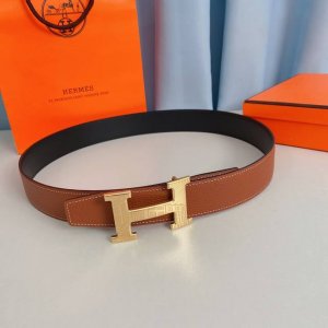 爱马仕 Hermes 38Mm腰帶 精钢五金 搭配togo皮，双面可用，