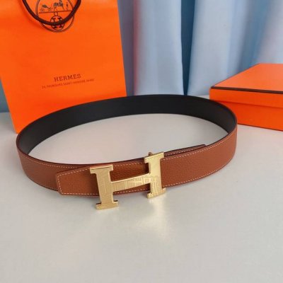 爱马仕 Hermes 38Mm腰帶 精钢五金 搭配togo皮，双面可用，