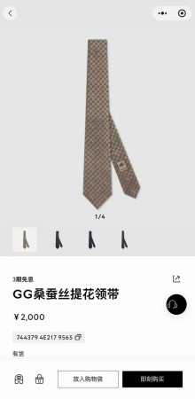 马衔扣的悠久历史始于1950年代，至今仍是Gucci具有代表性的传统精髓。这款桑蚕丝领带从品牌马术传承中汲取灵感，马衔扣刺绣更添考究细节。 - 点击图像关闭