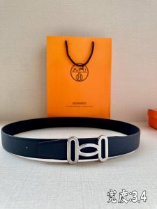 HermèS 爱马仕皮带 原单品质 单面荔枝纹 34Mm宽 双面可用 配官网H