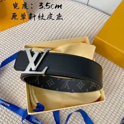 原版包裝 L0Uis Vuitt0N 今季新品 男士原單腰帶 寬度35毫米 經典Pvc帆布面料4個花色進口小牛皮針紋做底 搭配经典款五金搭扣 可雙面使用佩戴