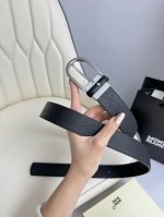 Montblanc万宝龙 宽3.5Cm 采用头层牛皮 精品针式扣头 自由裁剪商务休闲
