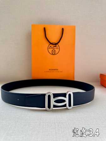 HermèS 爱马仕皮带 原单品质 单面荔枝纹 34Mm宽 双面可用 配官网H - 点击图像关闭