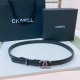 特 C Hanel 24S Cc 树脂 与 链节Logo字母搭扣 黄铜金属小羊皮菱格腰带 手感柔软 细腻 2.0Cm