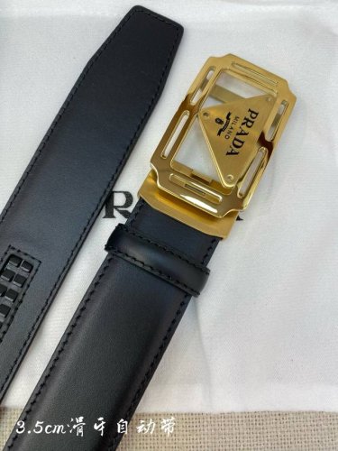 普拉达男士自动腰带- 宽度34Mm 316精品钢扣 精工打造 手感柔软 可以裁剪