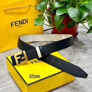 特P180 Fendl（芬迪）宽35Mm 原单双面头层牛皮制作 搭配原单钢扣五金 奢华优雅 商务休闲百搭款 顶级做工 高清实拍 品质保证