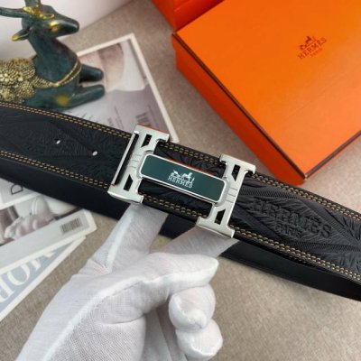 爱马仕 特种皮腰带系列 ，原厂五金精品不锈钢扣，手感柔软舒适 宽3.8Cm。