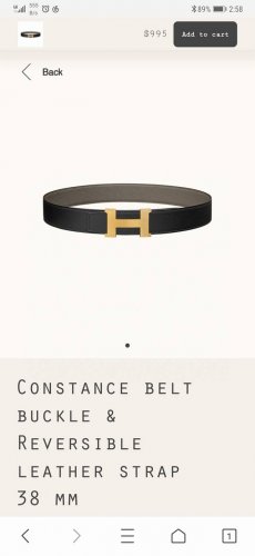 特 Hermes.爱马仕 官网同步 宽度38Mm 原版荔枝搭带身搭配原版精品钢扣，男装的经典搭配，可双面使用完美配饰！