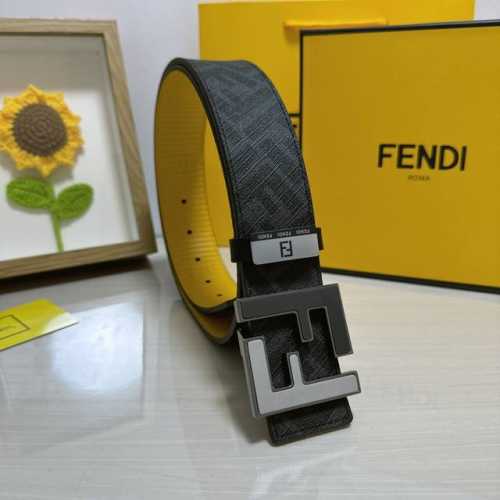 品名：芬迪 Fendi 原单 材质：原单牛皮腰带 百分百头层牛皮腰带保证真皮，24K纯钢扣，专柜原单品质、做工精细，时尚大牌，送人自用首选 包装： 请认准如图专
