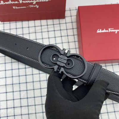 特 菲拉格慕 腰带35Mm 进口头层花皮。专柜走线 搭配新款钢扣