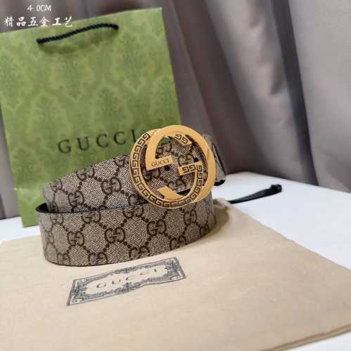 特 Gucci古琦 男士 宽度4.0Cm 简单大方 精品五金 佩戴效果非常不错 送礼自用最佳推荐