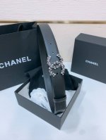 Chanel 春夏新款 小牛皮与黄铜Cc搭扣 精致细腻 光滑优雅 3.0Cm