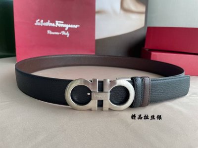 为什么男士都喜欢菲拉格慕？因为它低调奢华沉稳内敛的风格，更能承托男性的魅力。双马蹄扣的设计与8谐音“发”寓意很好的发财腰带。升级版品质奉送。3.5Cm 6524