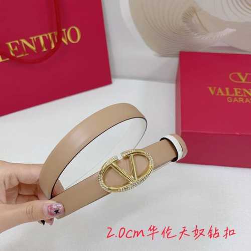 2.0Cm华伦天奴平纹腰带，双面头层牛皮，长度：.75.80.85.90.95.100.欧，钻五金扣原版开模定制庆祝]