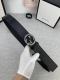 特 宽度4.0 Gucci 經典款G家花面带身头层皮底；搭配经典款旋转扣、採用精挑細選進口頂級牛皮，手感柔軟細膩！金白枪三色可选！
