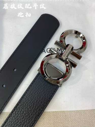 特 Ferragamo.菲拉格慕 新款全套包装 宽度3.5Cm 高级定制款男士皮带 双面进口牛皮 可双面使用 自行选择搭配 真材实料 很有质感 时尚经典不失风范