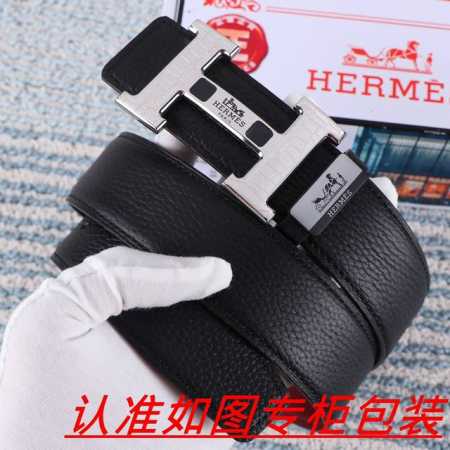 品名：爱马仕...原单 材料：百分百头层牛皮，保证真皮。24K纯钢扣双面可用专柜同等质量， 送人自用首选 包装： 请认准如图专柜包装，赠送打孔器，银联发票，宽度 - 点击图像关闭