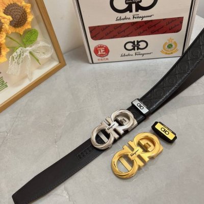 品名：菲拉格幕 自动带 材质：原单牛皮腰带 百分百头层牛皮腰带保证真皮，24K纯钢扣，专柜原单品质、做工精细，时尚大牌，送人自用首选 包装： 请认准如图专柜包装