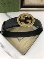 特 Gucci.古驰 全套包装 3.8Cm进口小牛皮压花, 专柜正品1:1完美复刻. 原版底皮, 采用热压印技术的gucci Signature皮革精制而成，触