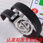 品名：古奇.Gu...Cci自动带 材料：百分百头层牛皮，保证真皮。24K纯钢扣双面可用专柜同等质量， 送人自用首选 包装： 请认准如图专柜包装，赠送打孔器，银
