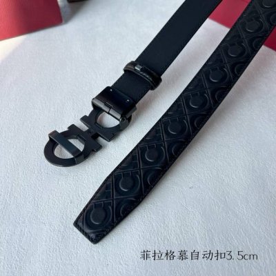 品牌：菲拉格慕新款进口小牛皮，手感细腻柔软。搭配纯钢自动精品钢扣，男士必备！宽度：3.5Cm