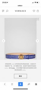 范思哲，宽4.0Cm，原单精品，3D美杜莎腰带扣-Barocco印花-材质，头层牛皮，此款光滑的Saffiano皮革腰带饰有Barocco印花。配有带3D美杜莎