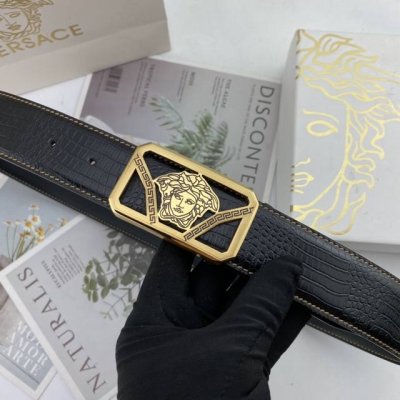 配全套包装礼盒 范思哲。男士花皮腰带38Mm 双面进口花皮皮压制。可双面使用 专柜走线 搭配新款扣